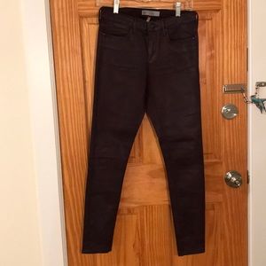 Topshop Faux Leather Skinny Jeans
